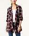Style & Co Petite Cotton Plaid Completer Top, Created for Macy's
