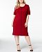 525 America Plus Size Contrasting-Trim Dress, Created for Macy's