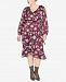Rachel Rachel Roy Trendy Plus Size Floral-Print Wrap Dress