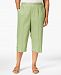 Alfred Dunner Plus Size Parrot Cay Button-Cuff Capri Pants