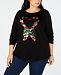 Karen Scott Plus Size Sequin Holiday Sweater, Created for Macy's