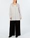Eileen Fisher Plus Size Merino Wool Snap-Button Cardigan