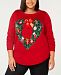 Karen Scott Plus Size Holiday Wreath Sweater, Created for Macy's