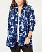 Belldini Plus Size Embellished Tie-Dye Open-Front Cardigan