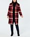 Ny Collection Plus Size Plaid Open-Front Sweater Coat