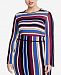 Rachel Rachel Roy Trendy Plus Size Striped Sweater
