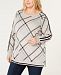 Charter Club Plus Size Plaid Sweater, Created for Macy's