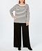 Eileen Fisher Plus Size Merino Wool Striped Sweater