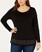 Belldini Plus Size Embellished Knit Top