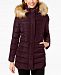 I. n. c. Faux-Fur-Trim Hooded Puffer Coat, Created for Macy's