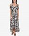 Ny Collection Printed Cold-Shoulder Dress