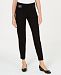 Jm Collection Faux-Leather-Trim Ponte-Knit Pants, Created for Macy's