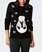 Karen Scott Falling Snow Holiday Snowman Sweater, Created for Macy's