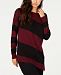 Vince Camuto Striped Asymmetrical Sweater