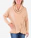 Ny Collection Faux-Wrap Cowl-Neck Sweater