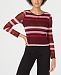 Bar Iii Striped Illusion Mesh Top, Created for Macy's