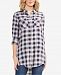 Vince Camuto High-Low Plaid Tunic