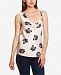 1. state Draped Cowl-Neck Printed Top