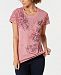 Style & Co Rose Paisley Graphic T-Shirt, Created for Macy's