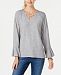 Style & Co X-Front Bell-Sleeve Top, Created for Macy's