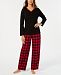 Charter Club Petite Cotton Mix It Up Pajama Set, Created for Macy's