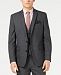 Bar Iii Men's Slim-Fit Active Stretch Gray Windowpane Sharkskin Suit Jacket, Created for Macy's