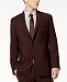 Bar Iii Men's Slim-Fit Active Stretch Wine Solid Suit Jacket, Created for Macy's