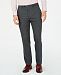 Bar Iii Men's Slim-Fit Active Stretch Gray Windowpane Sharkskin Suit Pants, Created for Macy's