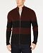 Michael Kors Men's Striped Zip-Front Sweater
