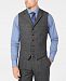 Tallia Men's Slim-Fit Charcoal Plaid Wool Suit Vest