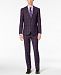 Nick Graham Men's Slim-Fit Dark Purple Plaid Suit