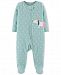 Carter's Baby Girls 1-Pc. Dot-Print Dog Footed Coverall