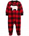 Carter's Baby Boys Plaid Bear Footed Coverall