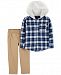 Carter's Toddler Boys 2-Pc. Hooded Flannel Shirt & Pants Set