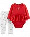 Carters Little Planet Organics Baby Girls 2-Pc. Peplum Bodysuit & Printed Pants Set