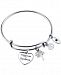 Unwritten "Happiness is Homemade" Charm Bangle Bracelet in Stainless Steel