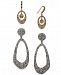 I. n. c. Day & Night Two-Tone 2-Pc. Set Coordinated Crystal Pave Drop Earrings, Created for Macy's