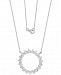 Giani Bernini Cubic Zirconia Teardrop Circle 18" Pendant Necklace in Sterling Silver, Created for Macy's