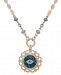 lonna & lilly Gold-Tone Pave, Stone & Bead Evil Eye 2-in-1 18" Pendant Necklace