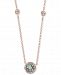 Effy Aquamarine (1/2 ct. t. w. ) & Diamond (1/3 ct. t. w. ) 18" Pendant Necklace in 14k Gold
