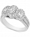 Diamond Oval Triple Halo Ring (1-1/2 ct. t. w. ) in 14k White Gold