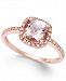 Morganite (1-1/4 ct. t. w. ) and Diamond (1/8 ct. t. w. ) Ring in 14k Rose Gold