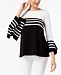 Alfani Petite Colorblocked Striped Sweater, Created for Macy's
