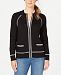 Charter Club Petite Contrast-Trim Sweater Jacket, Created for Macy's