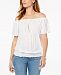 Style & Co Petite Smocked Off-The-Shoulder Top, Created for Macy's
