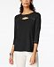 Jm Collection Petite Studded Cutout Top, Created for Macy's