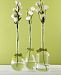 Sleek And Chic Vase Trio with Sage Green Ribbon Includes 3 Shapes - Tear Drop, Round, Jug
