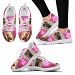 Afghan Hound On Pink Print Running Shoes For Women- Free Shipping - Women's Sneakers - White - Afghan Hound On Pink Print Running Shoes For Women- Free Shipping / US10 (EU41)