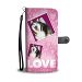 Alaskan Malamute dog with Love Print Wallet Case-Free Shipping - iPhone 5 / 5s / 5c / SE / SE 2