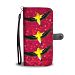 American GoldFinch Bird On Red Print Wallet Case-Free Shipping - Samsung Galaxy J7